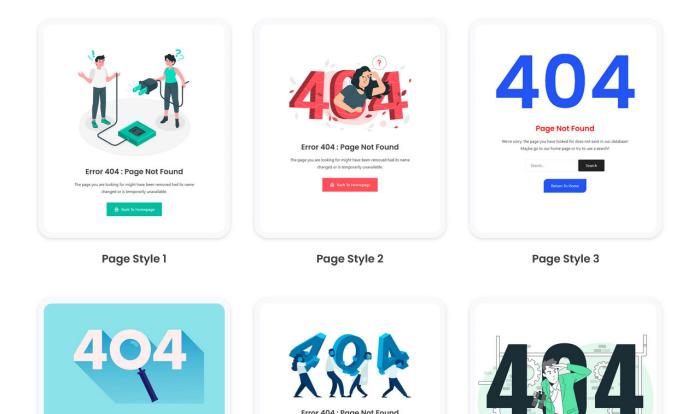 创意404错误页面设计模板合集