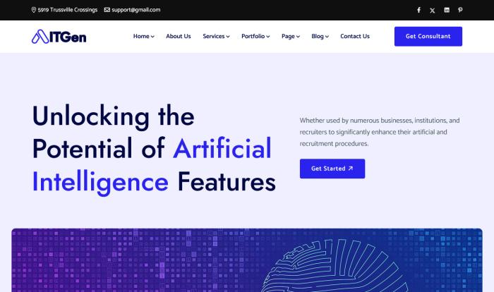 AI人工智能科技企业网站模板