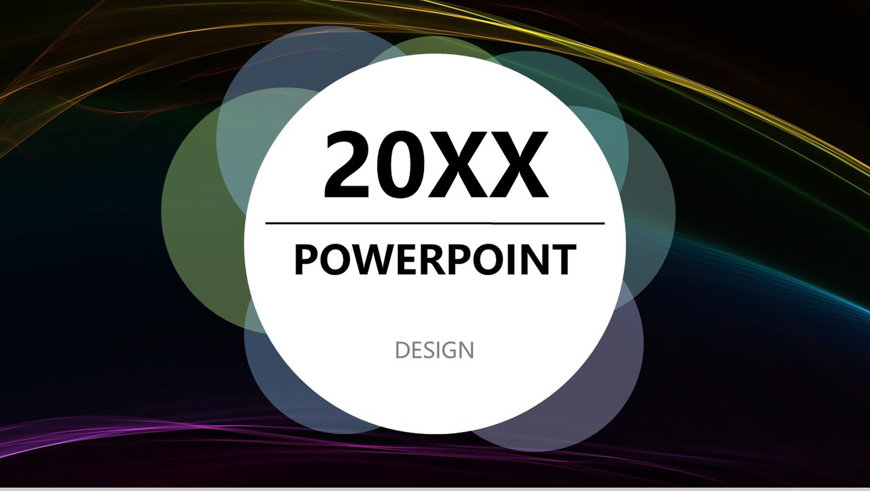 20XX商务彩带唯美年终总结通用PPT模板