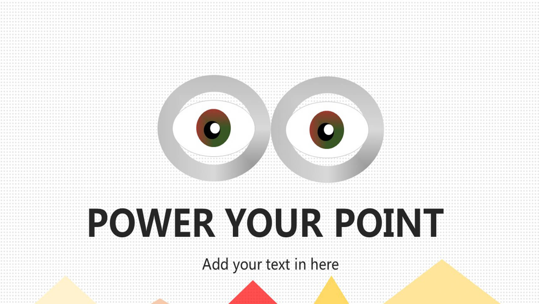 小眼睛商务模板白色大气PPT模板