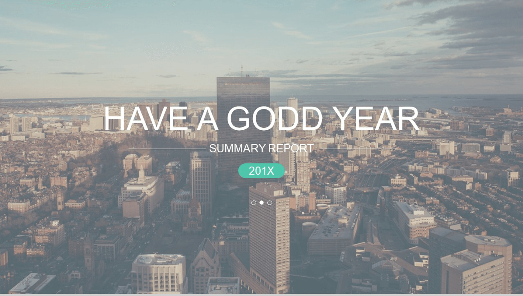 静态欧美扁平商务PPT模板